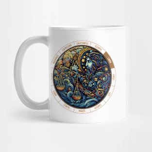 ZODIAC Libra - Astrological LIBRA - LIBRA - ZODIAC sign - Van Gogh style - 1 Mug